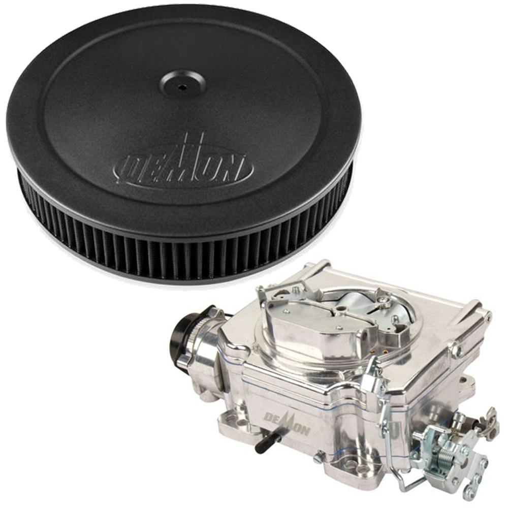 Street Demon 1903 Burnished 750 CFM 4BBL Carb w/Black Air Cleaner