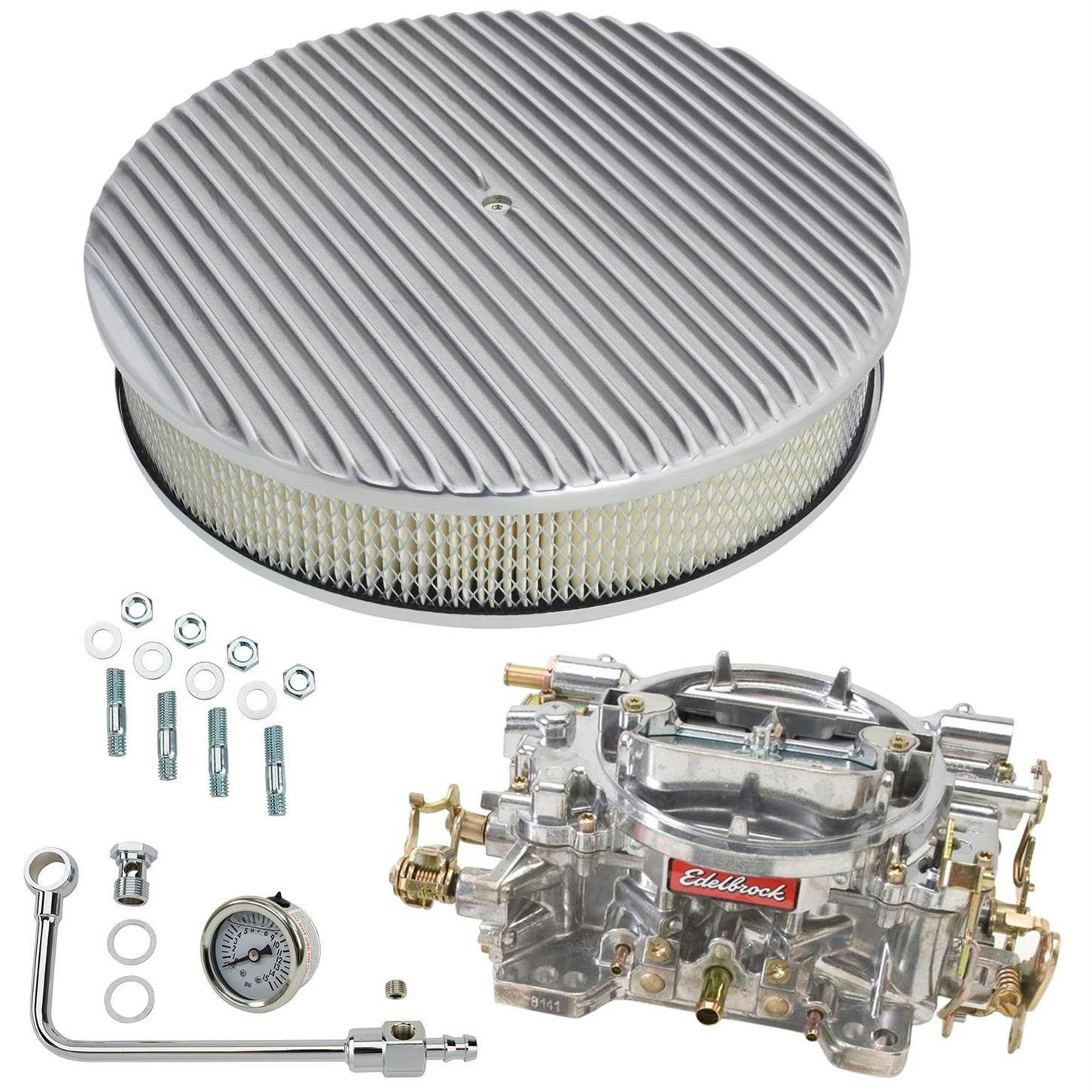 Edelbrock 1407 Performer 750 CFM Manual Carb/Air/Fuel Kit,POL FIN