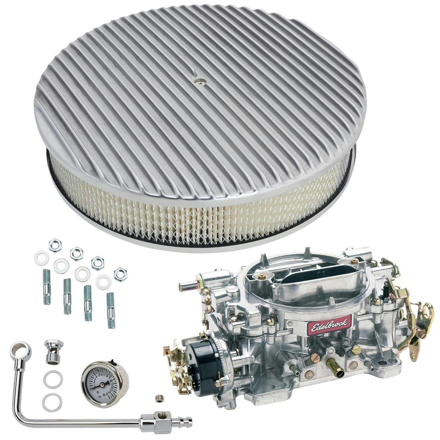 Edelbrock 1413 Performer 800 CFM Elect. Carb/Air/Fuel Kit,POL FIN