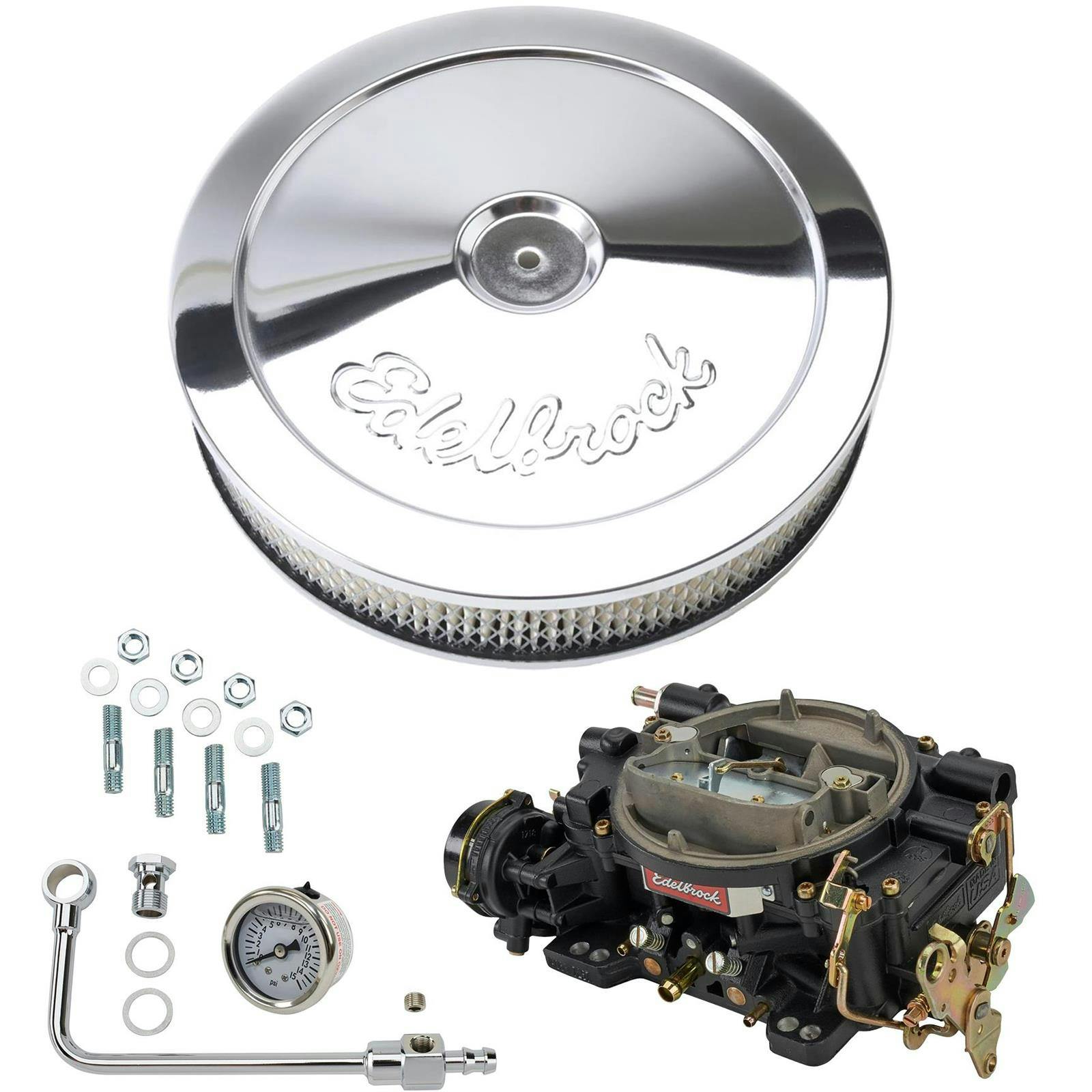 Edelbrock 14063 Performer 600 CFM Elec. Carb/Air/Fuel Kit,Pro-Flo
