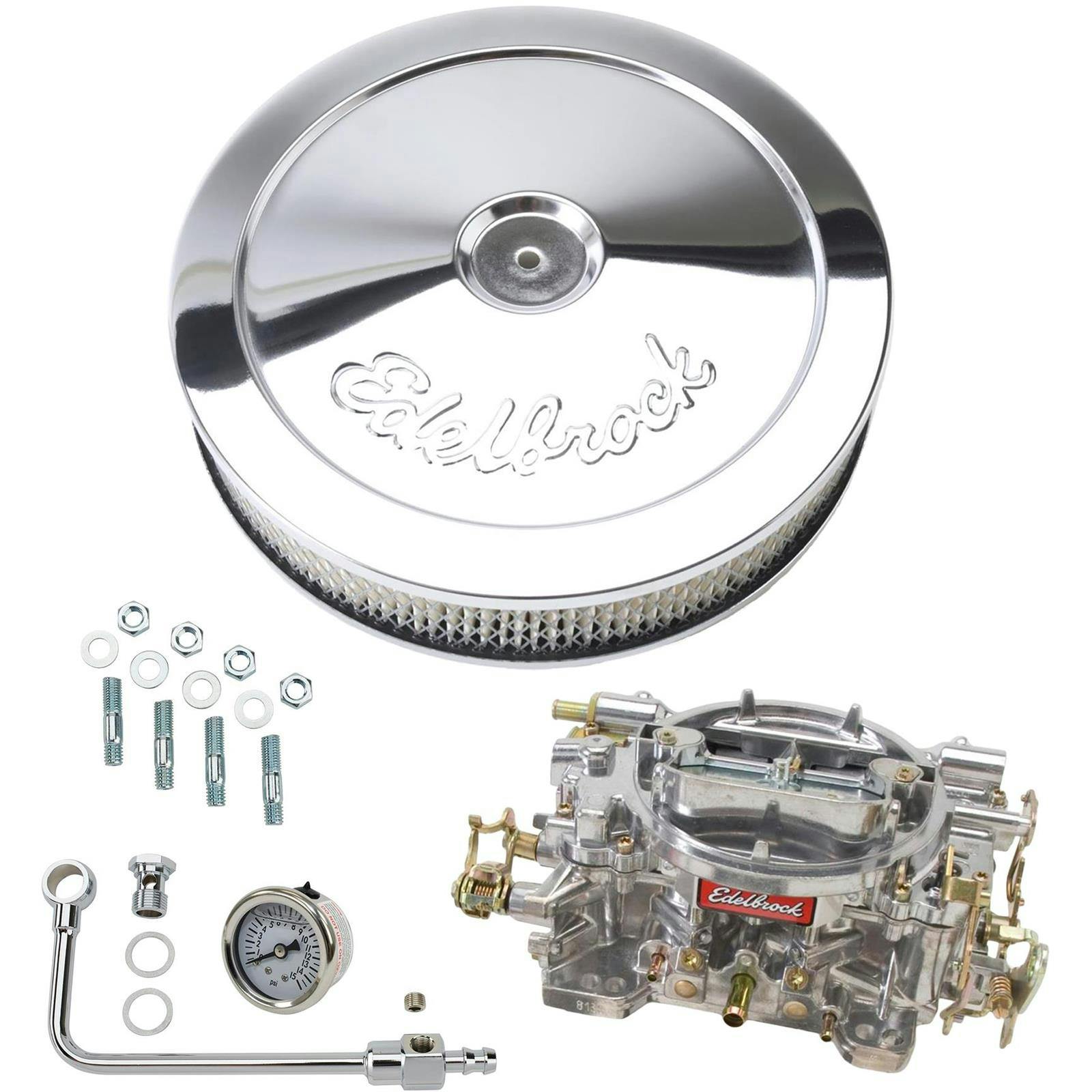 Edelbrock 1412 Performer 800 CFM Manual Carb/Air/Fuel Kit,Pro-Flo