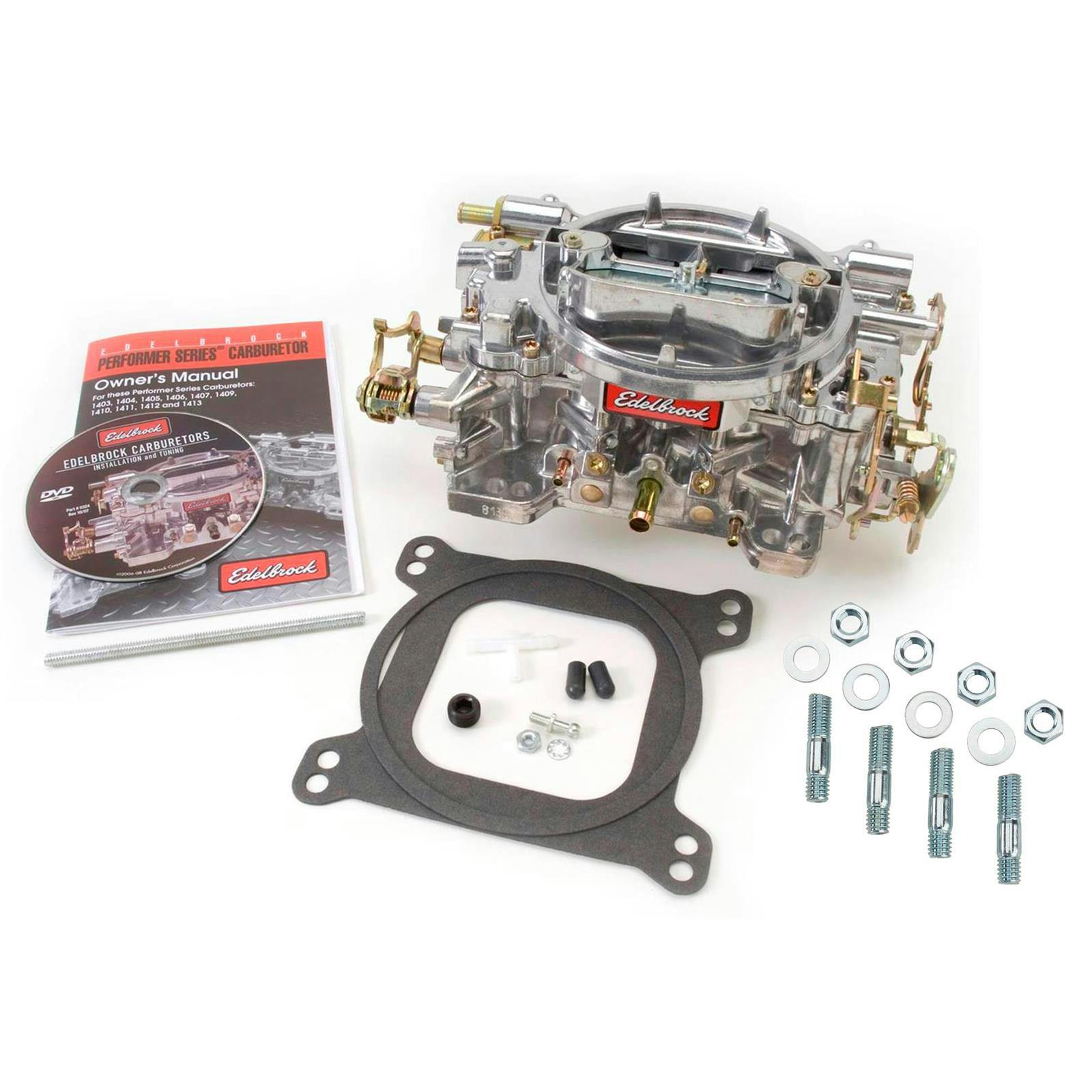 Edelbrock 1412 Performer 800 CFM Manual Choke Carburetor/Stud Kit