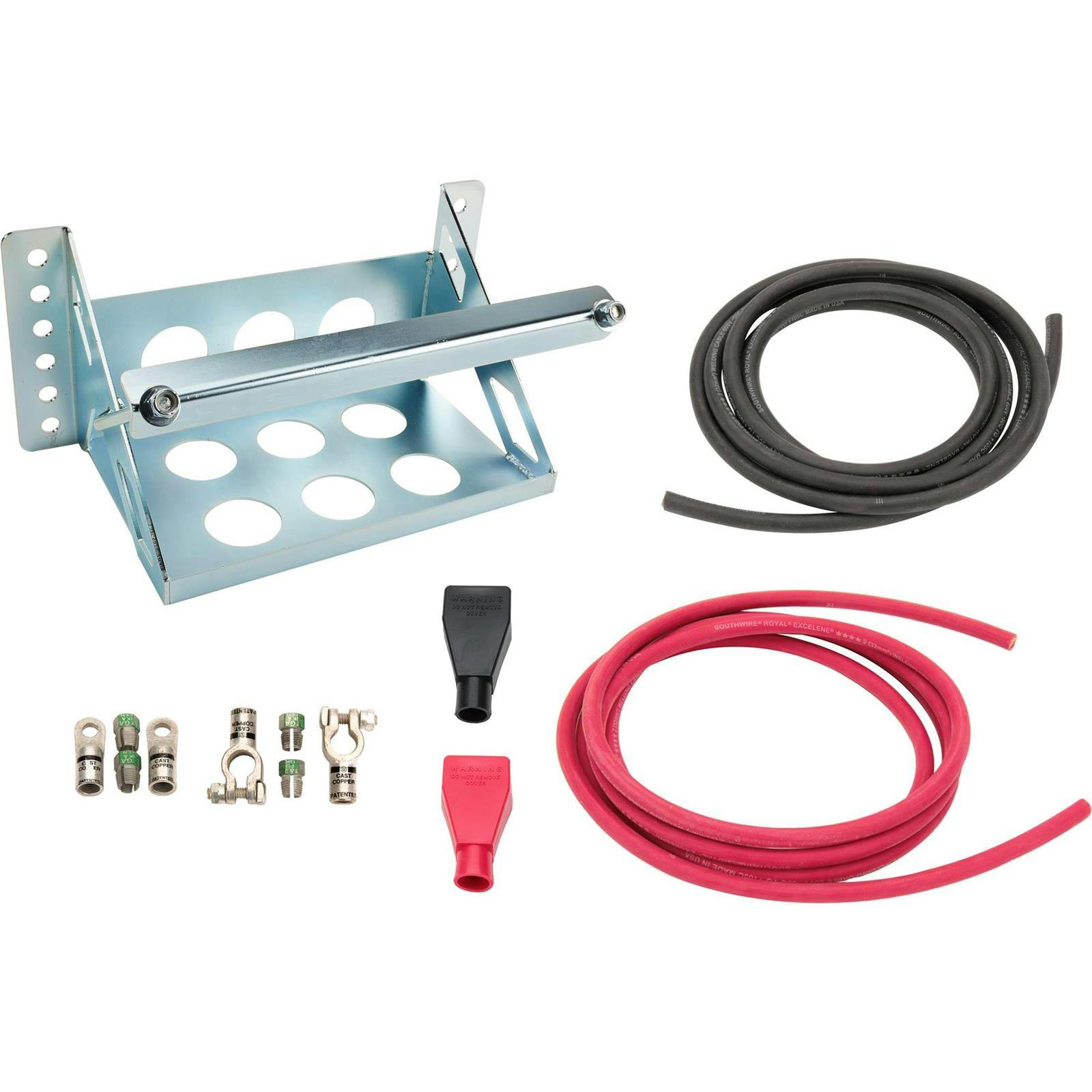 Car Battery Relocation Kit With Bolt-On Remote Mount Box