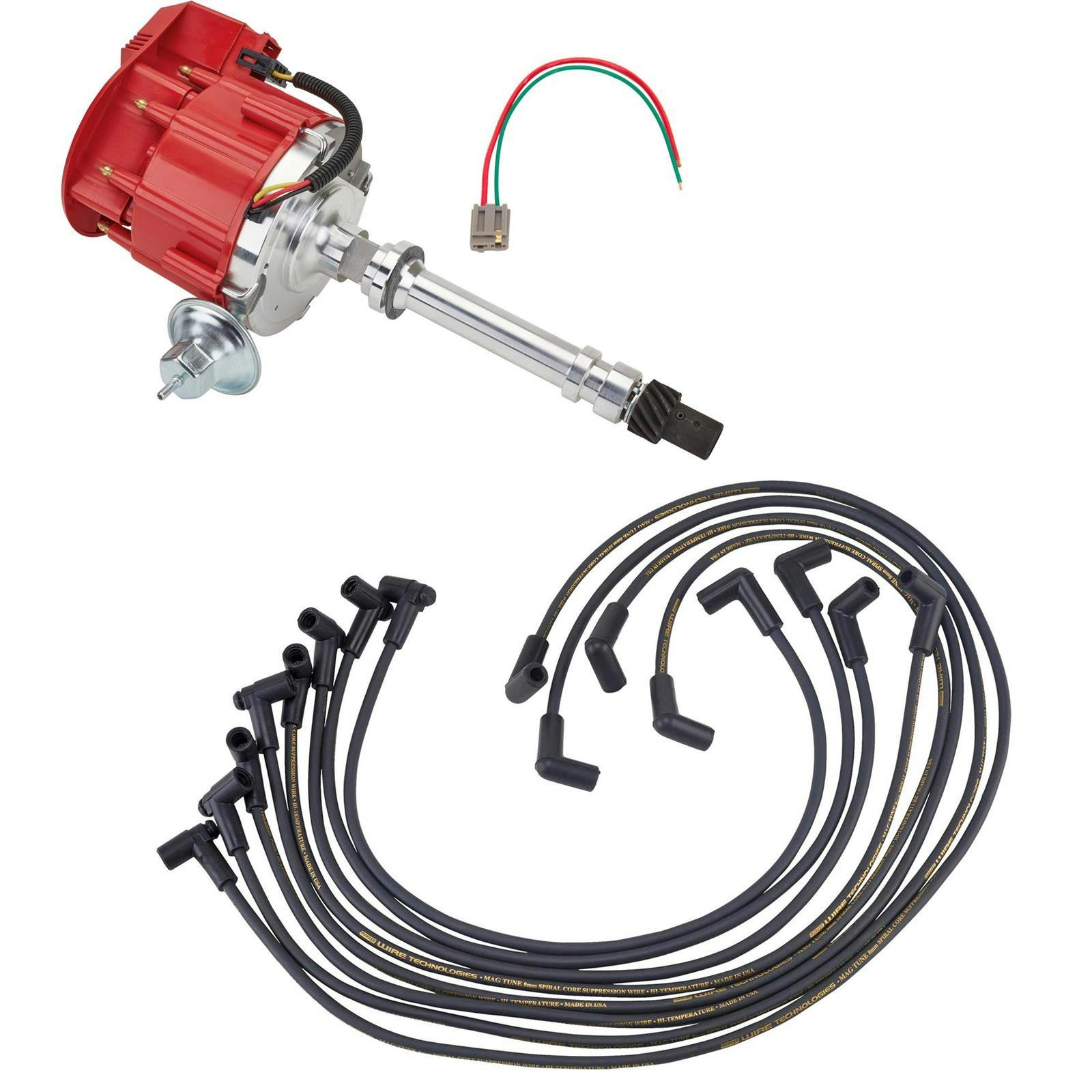 SBC/BBC Ready-to-Run Ignition Kit, Red Dist/Black Over-V/C Wires