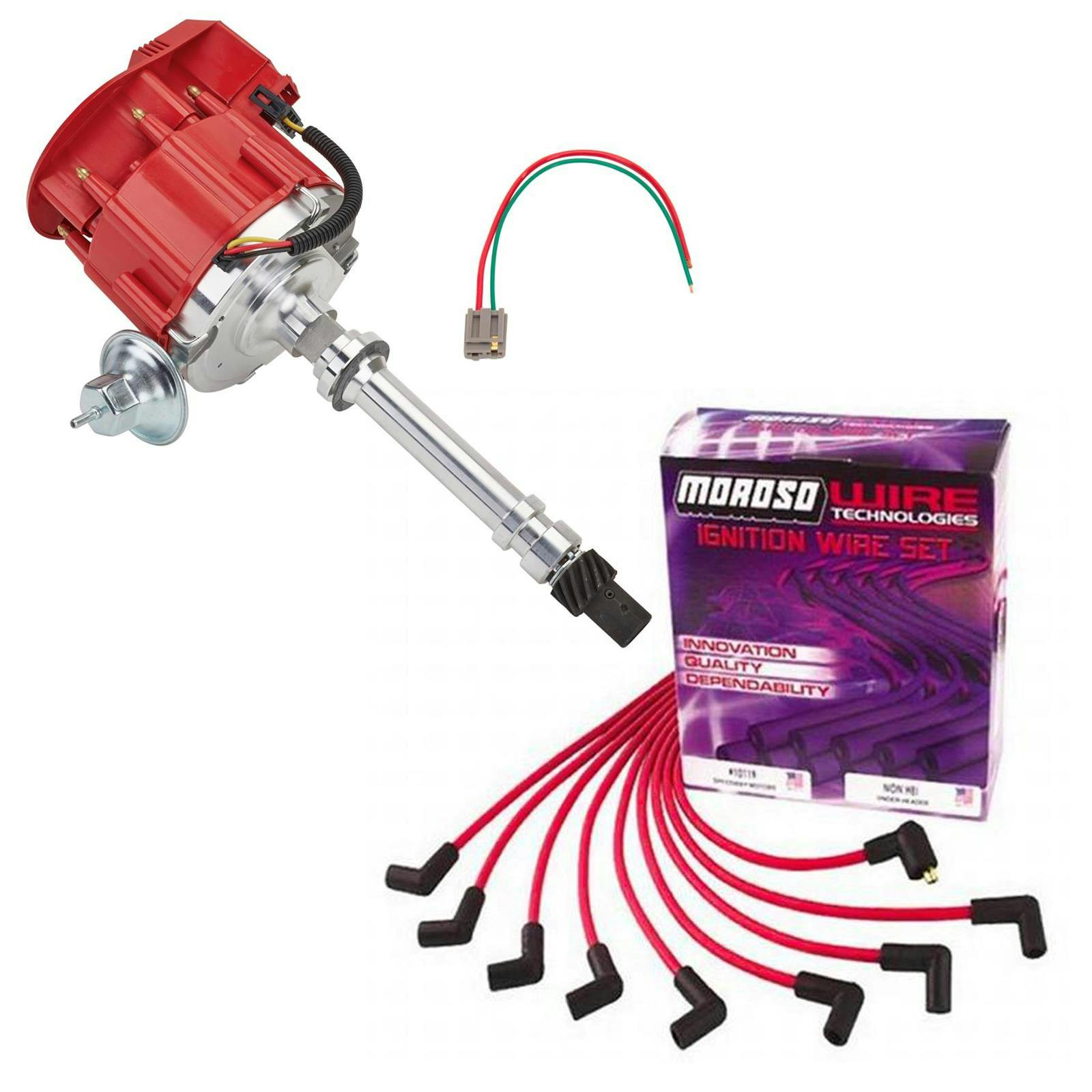 SBC/BBC Ready-to-Run Ignition Kit, Red Dist/Over-Valve Cover Wire