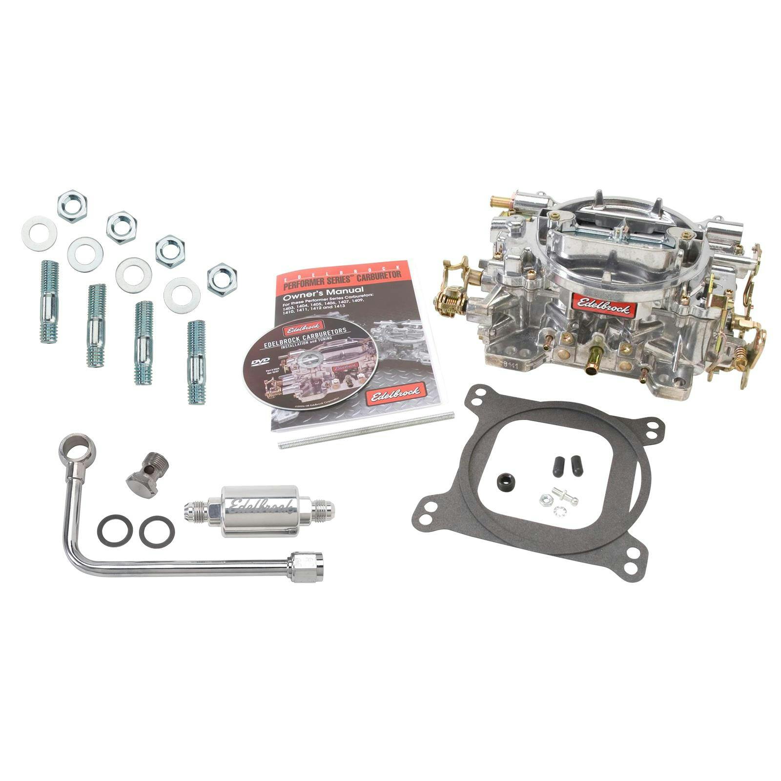Edelbrock 1407 Performer 750CFM Carburetor w/8131 Fuel Line Kit