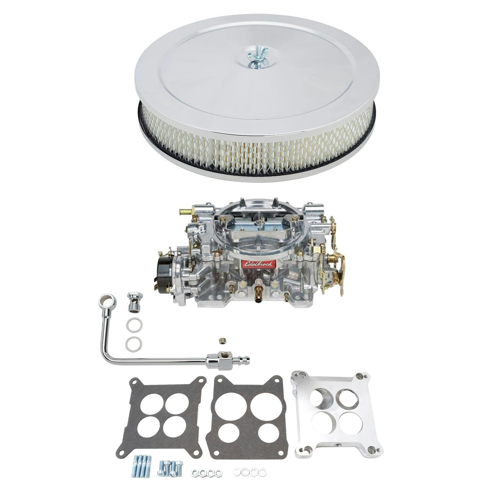 Edelbrock 1411 Performer 750CFM Carb w/Fuel Line/Adapter/Filter