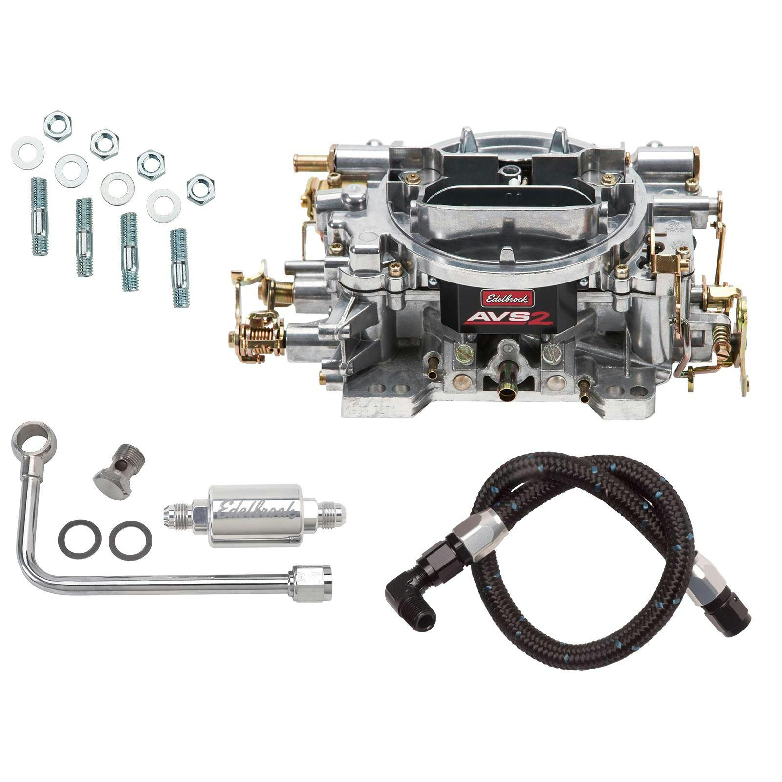 Edelbrock 1905 AVS2 Series 650CFM Carb with 8131/81233 Fuel Line