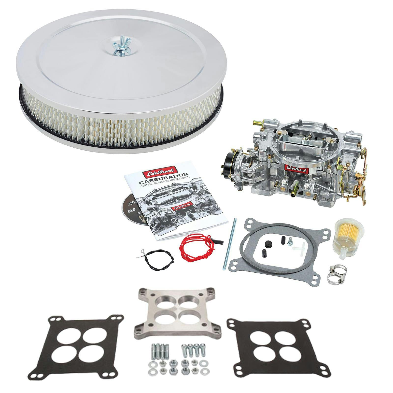 Edelbrock 1406 Performer 600CFM Carb w/Roch Adapter/10 In. Filter