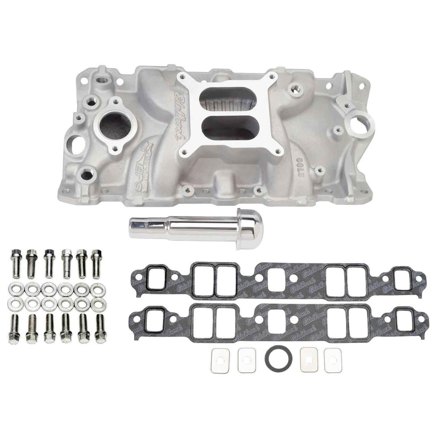 Edelbrock 2703 Performer EPS Intake Manifold Install Kit for SBC