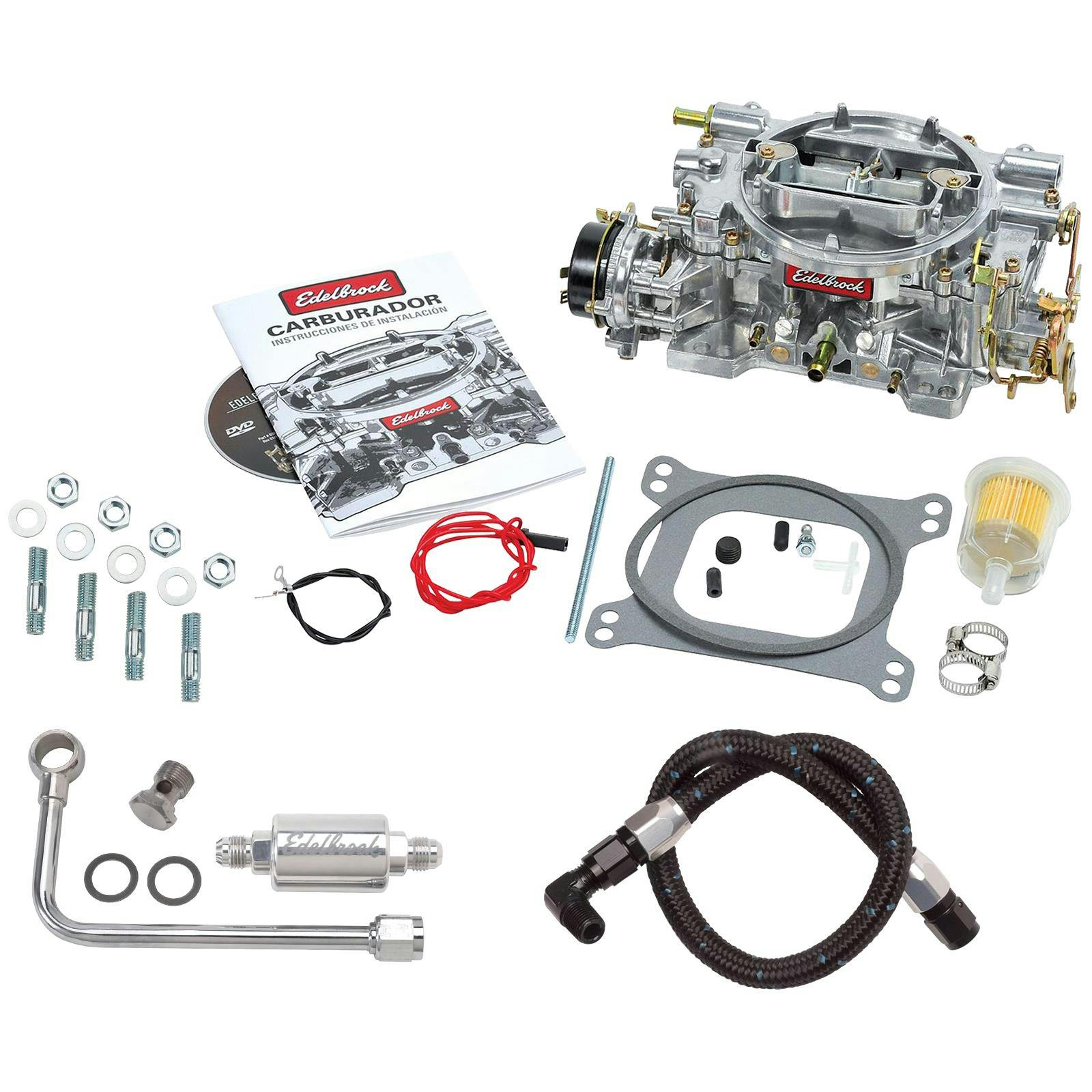 Edelbrock 1406 Performer 600CFM Carb w/8131 and 81233 Fuel Line