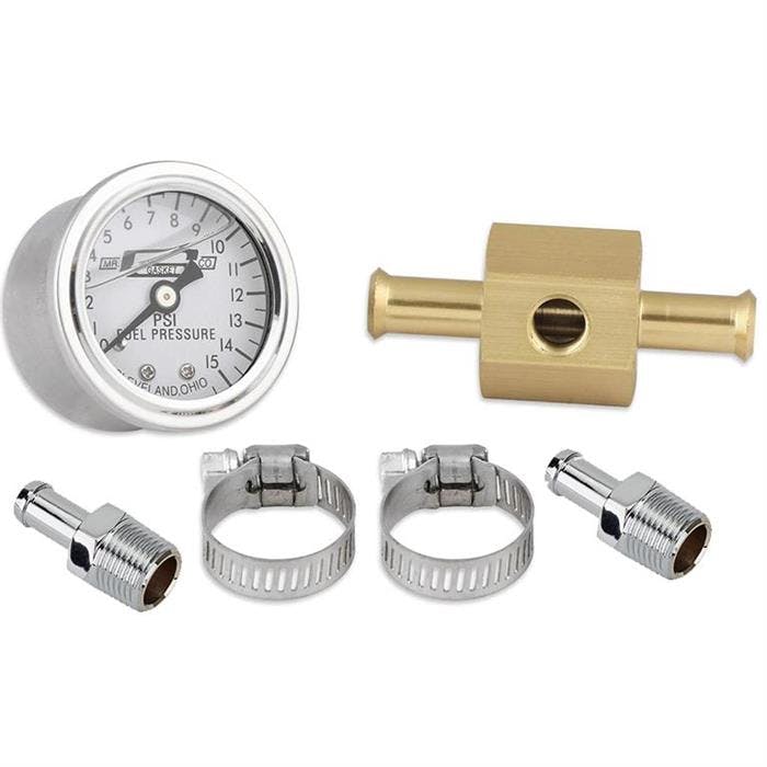 Mr Gasket 1564 Fuel Pressure Gauge with 3/8 Inch Fitting Adapter