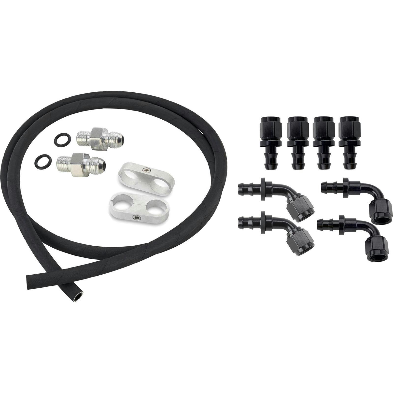 Transmission Oil Cooler Line Installation Kit, -6AN to 1/4 Inch