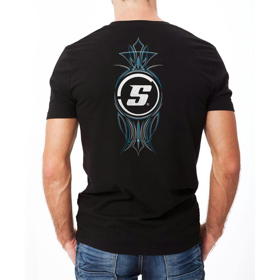 Speedway Pinstripe T-Shirt, Black