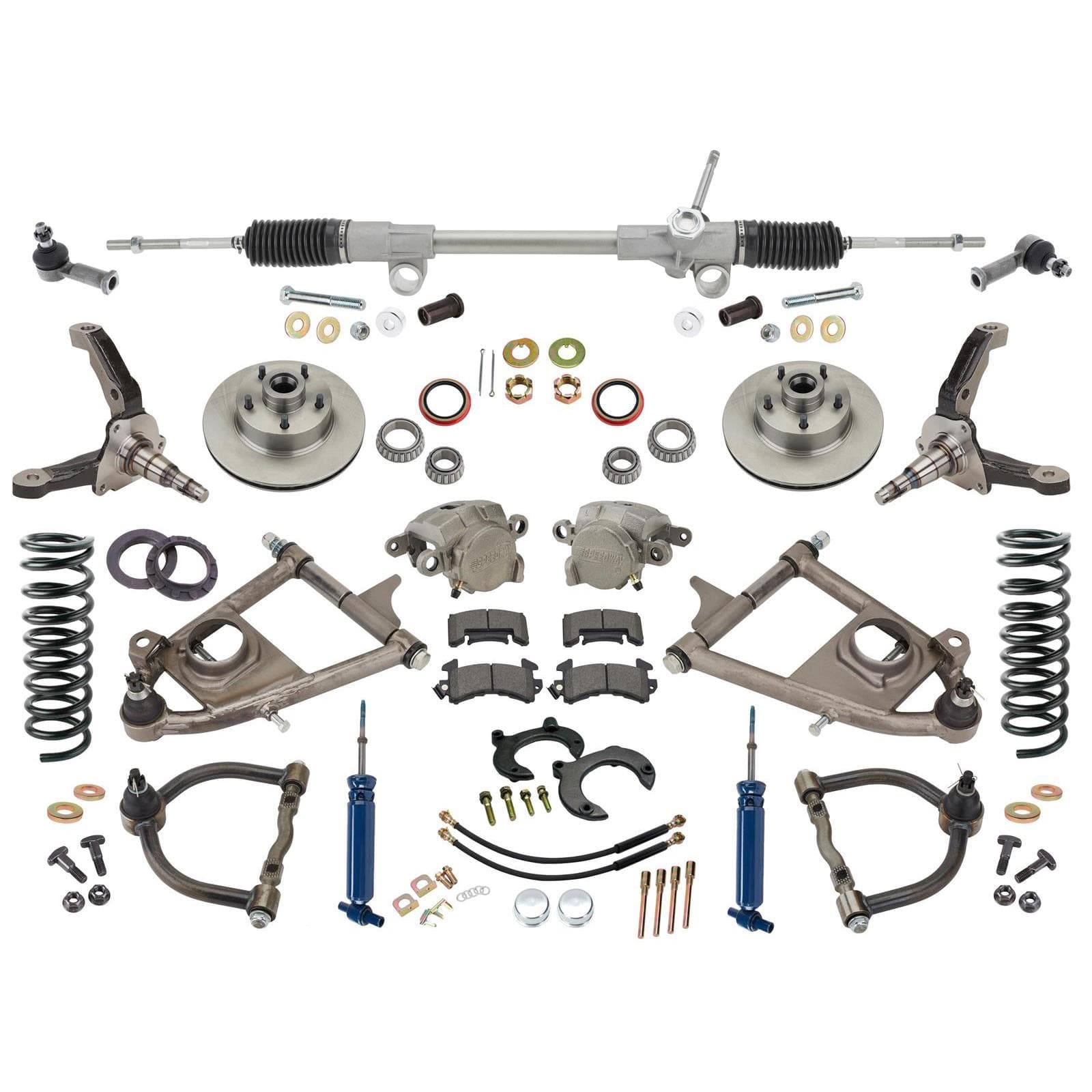 Mustang II IFS, Tube Arms, 700 Rated Coilovers, Manual Rack,4-1/2