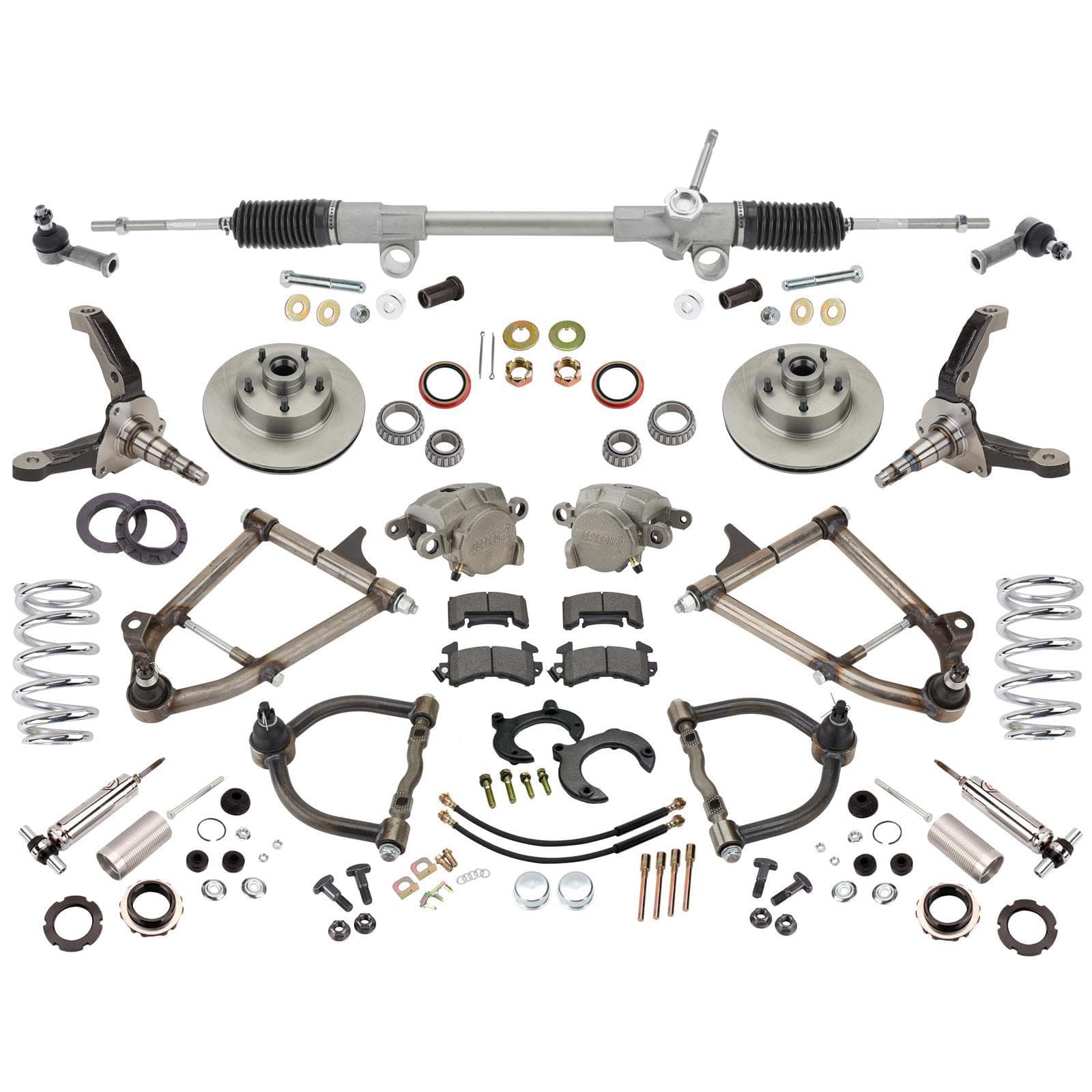 Mustang II IFS, Drop Spindles, 375 Coilovers, Manual Rack, 4-3/4