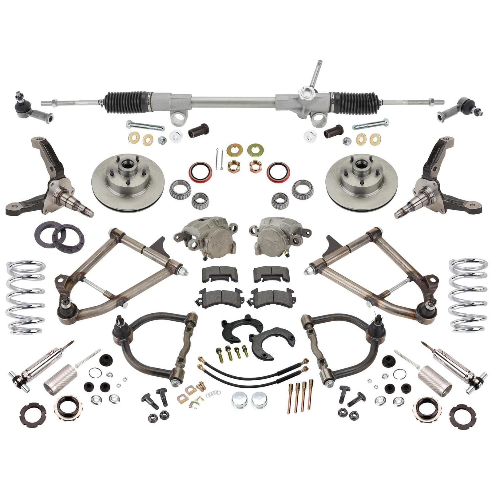 Mustang II IFS, Drop Spindles, 500 Coilovers, Manual Rack, 4-3/4