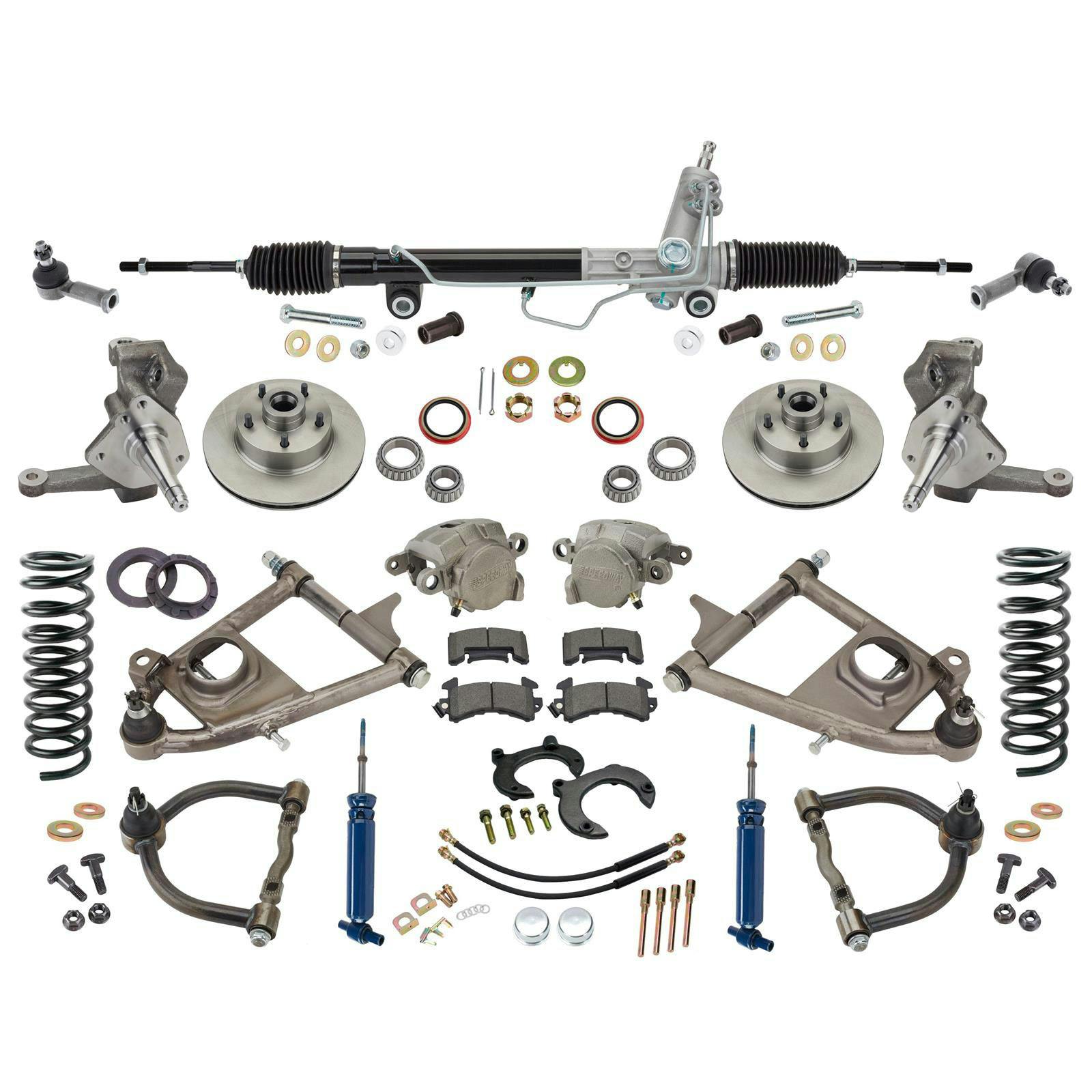 Mustang II IFS, Drop Spindles, 375 Coilovers, Manual Rack, 4-1/2