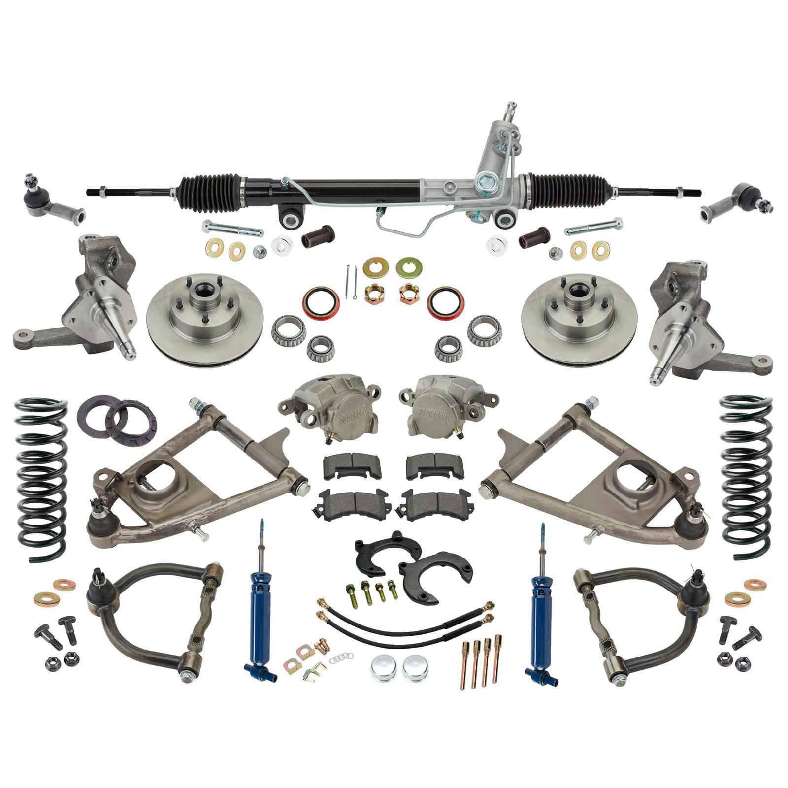 Mustang II IFS, Drop Spindles, 500 Coilovers, Manual Rack, 4-1/2