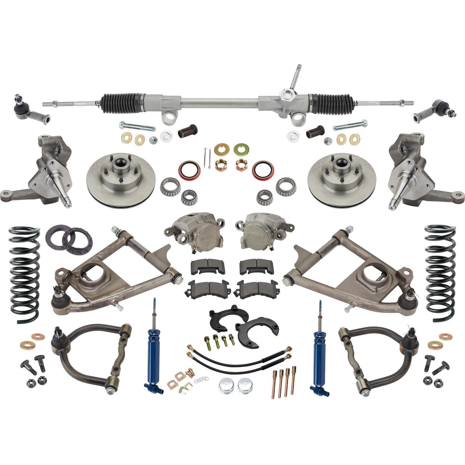 Mustang II IFS, Drop Spindles, 600 Coilovers, Manual Rack, 4-1/2