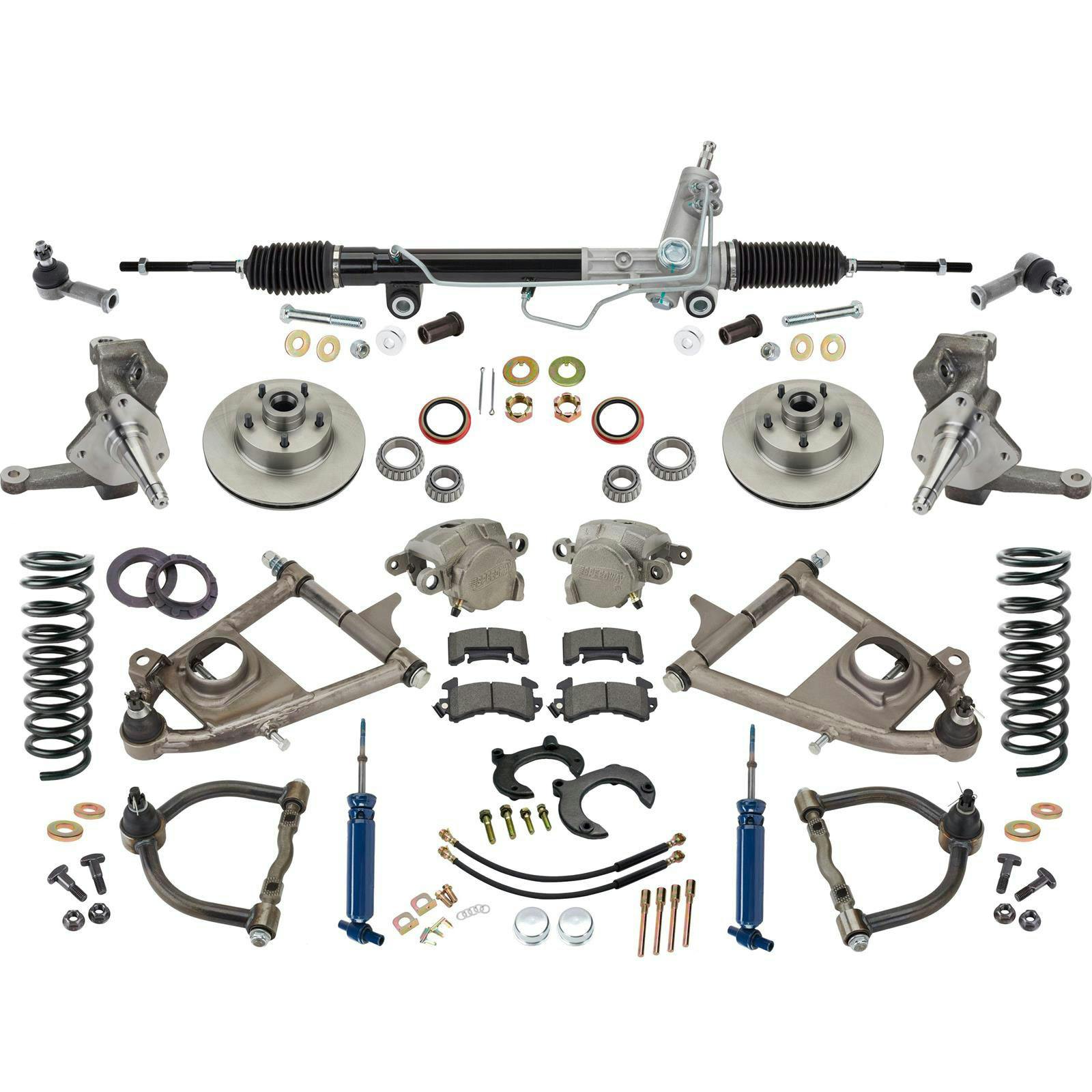 Mustang II IFS, Drop Spindles, 600 Coilovers, Manual Rack, 4-1/2