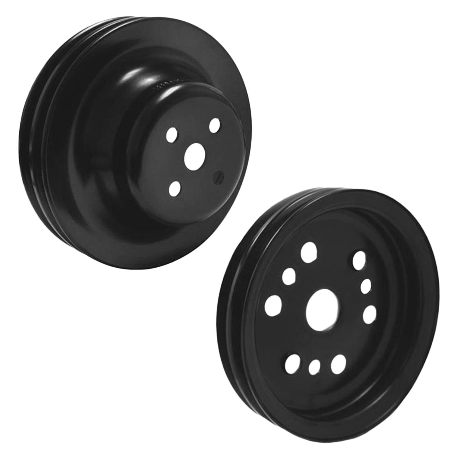 Vintage Air OEM S/B Chevy 2-Groove 2-Pulley Set, Short Water Pump