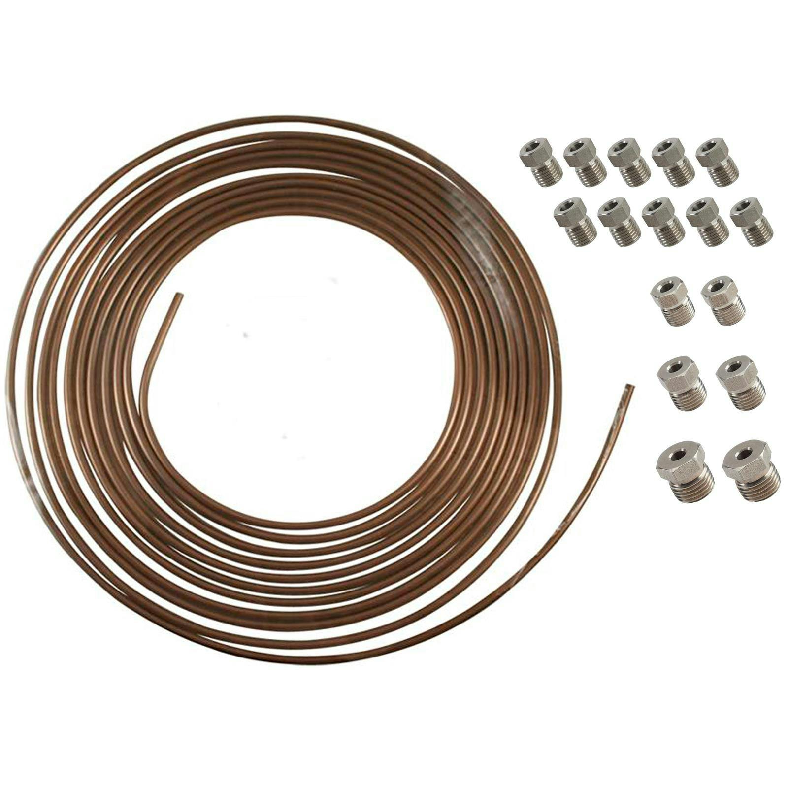 Speedway Motors 3/16" Nickel/Copper Brake Line/SS Nut Kit