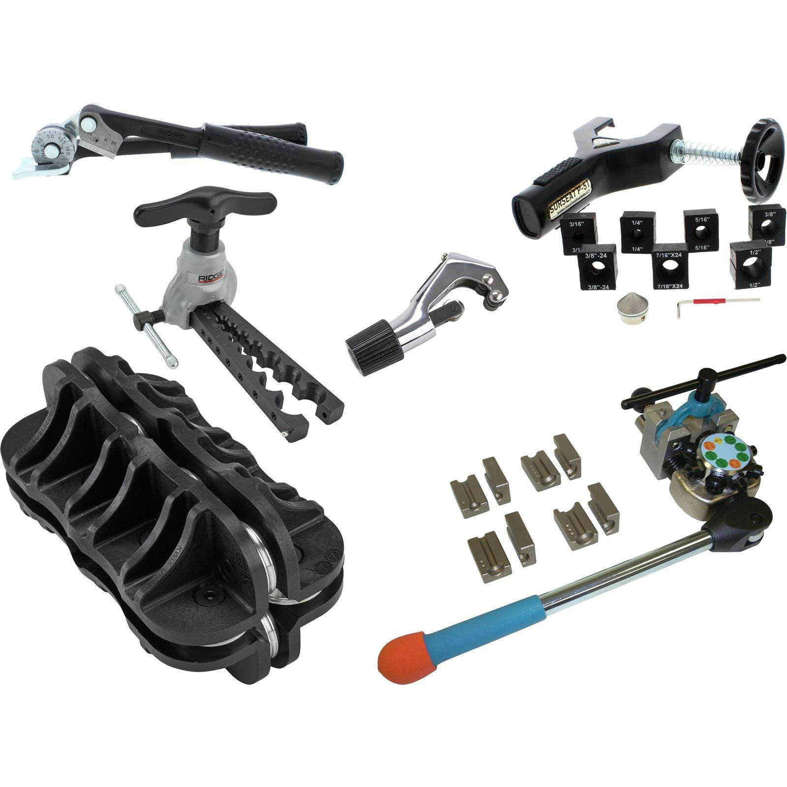 Deluxe Hard Line Tool Kit, Cut/Bend/Flare, 3/16 Inch