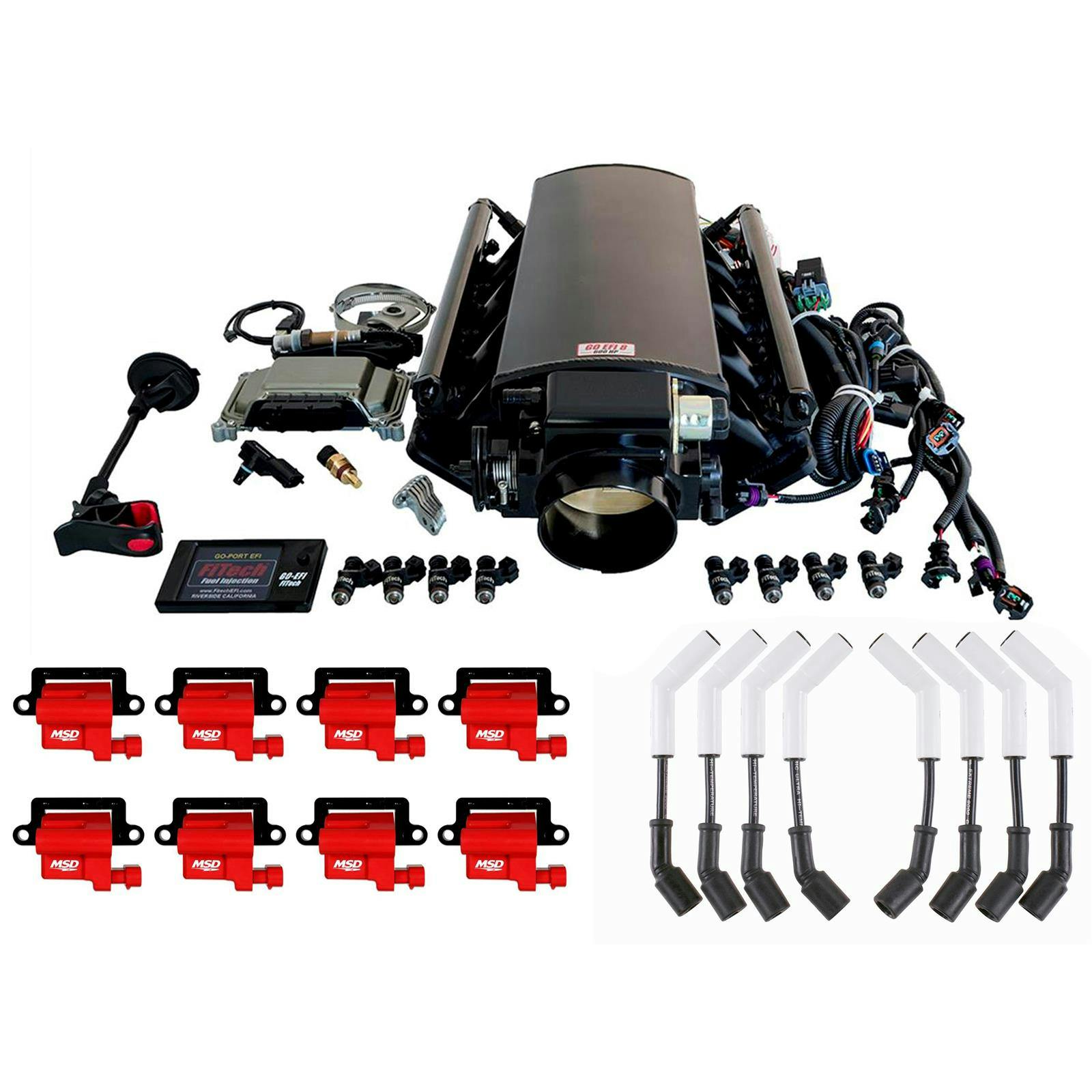 FiTech Ultimate LS EFI Kit, with MSD Coils/ACCEL Spark Plug Wires