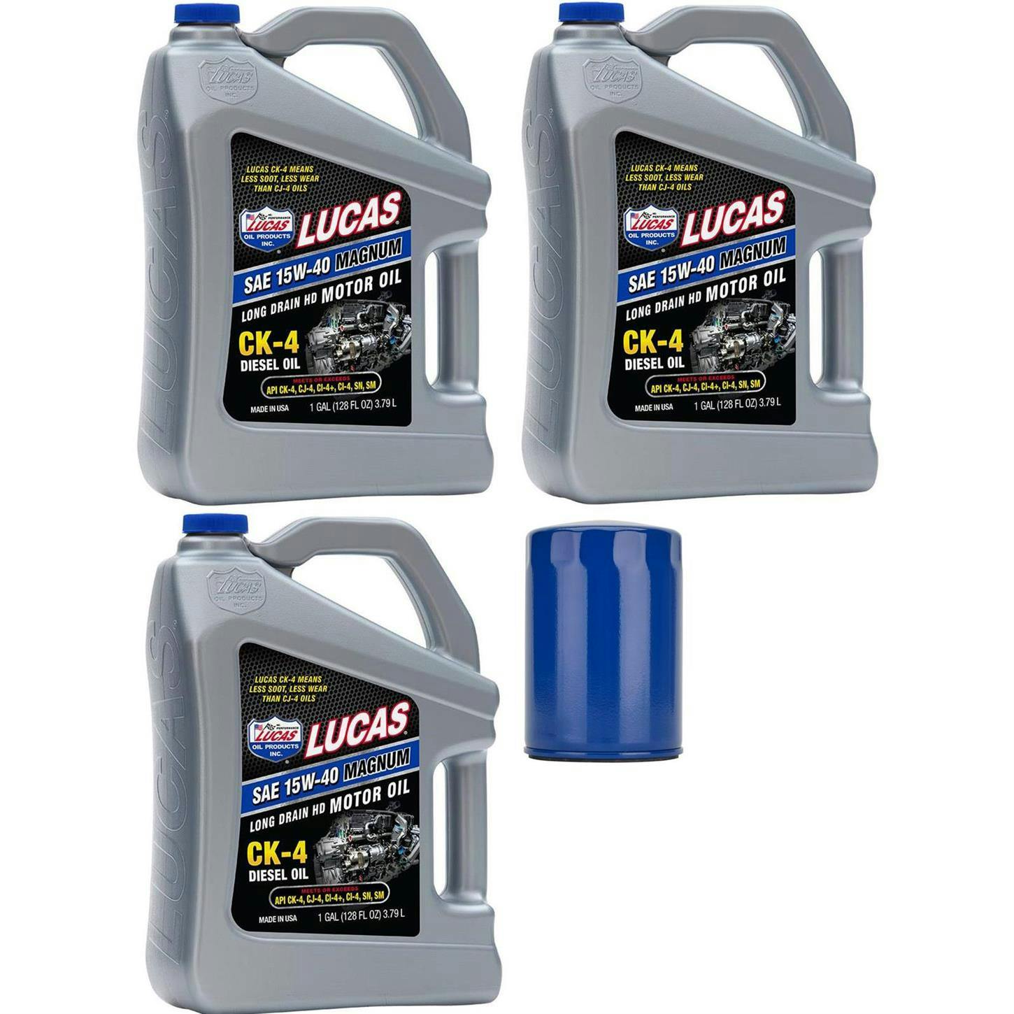 Lucas Oil 15W-40 CK-4/AC Delco Filter 6.6L Duramax Oil Change Kit