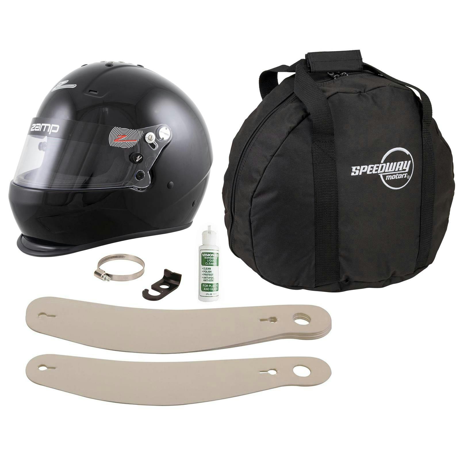 Zamp RZ-56 Helmet, Hook and Tear Off Kit, Black, Extra Large