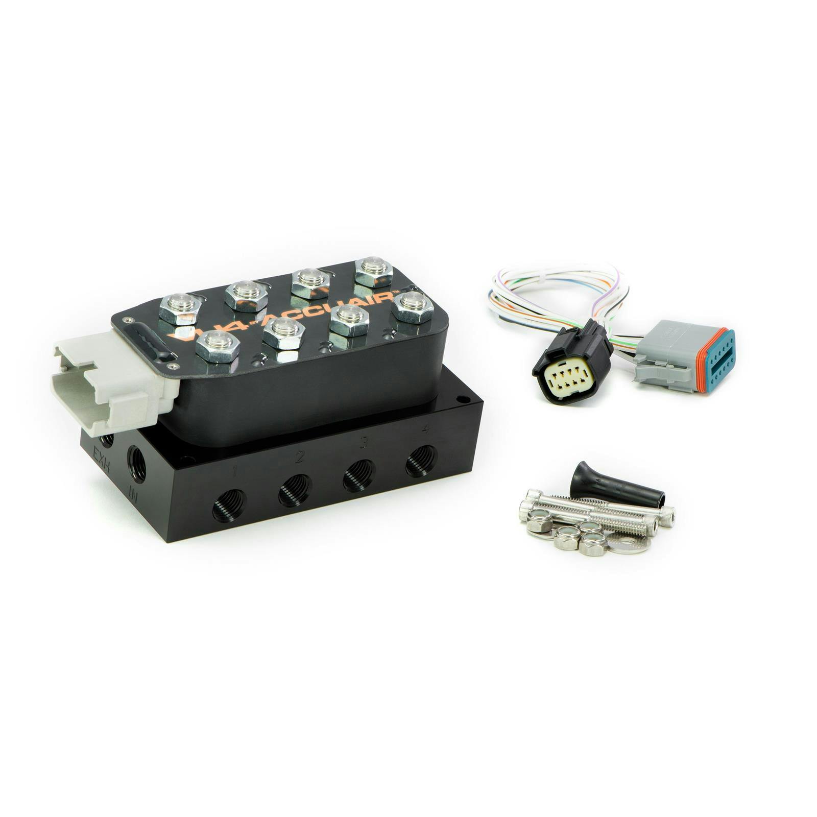 AccuAir AA-3644 VU4 4-Corner Solenoid Valve Unit, 1/4 Inch NPT