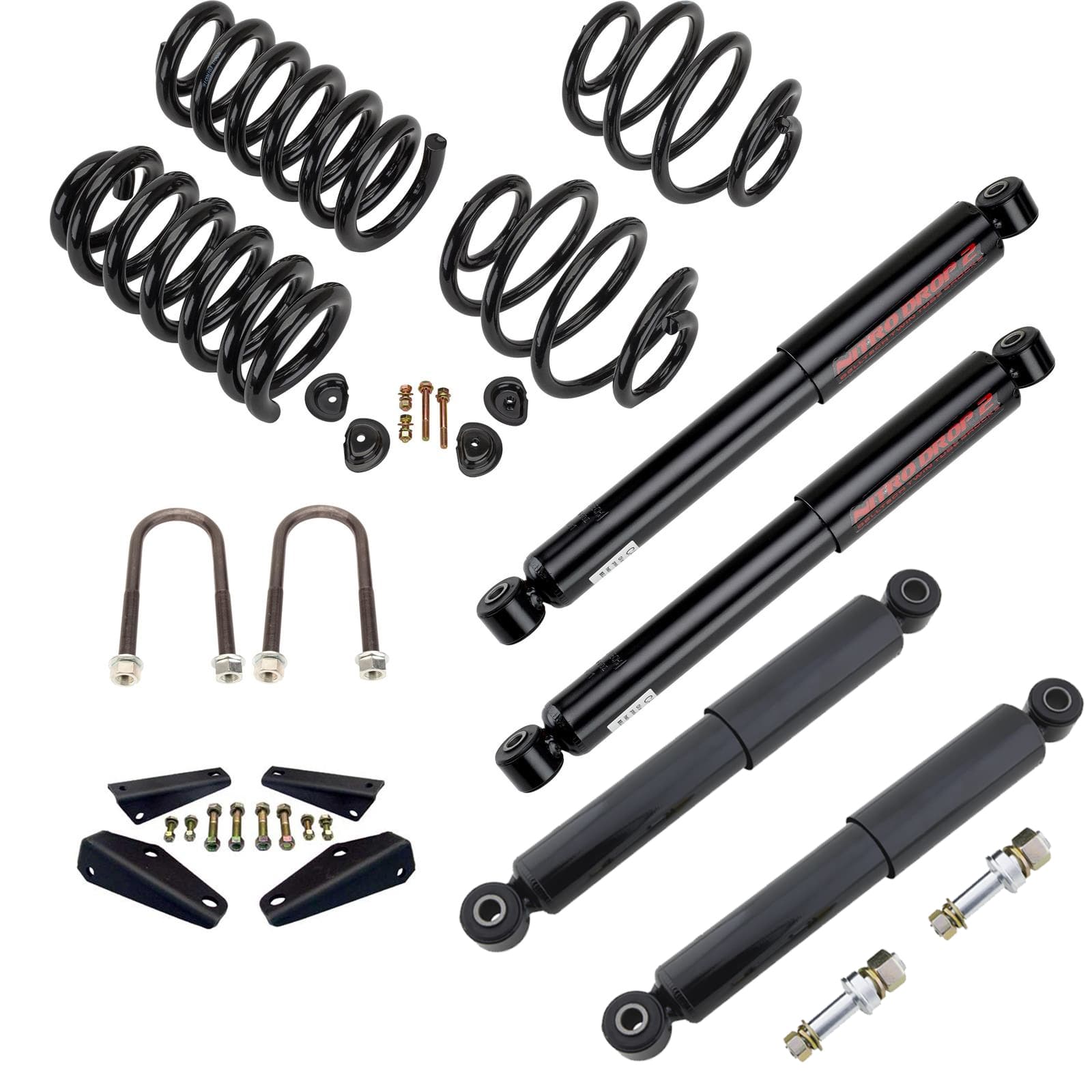 1963-72 Chevy C10 3/5 Drop Lowering Kit w/ Shock Relocation