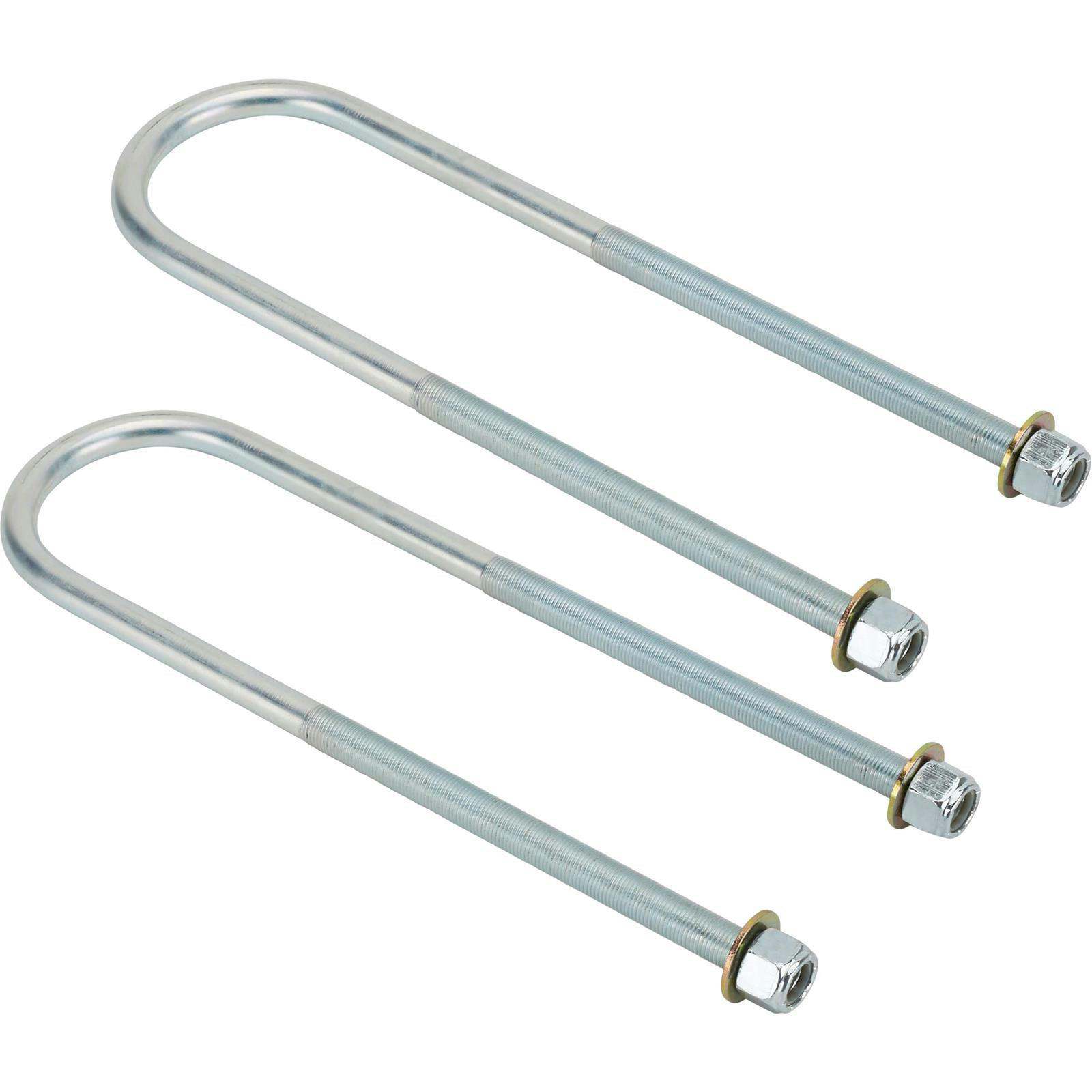 Leaf Spring U-Bolts for 2-1/2 Inch Axle Tube, 10 Inch Long