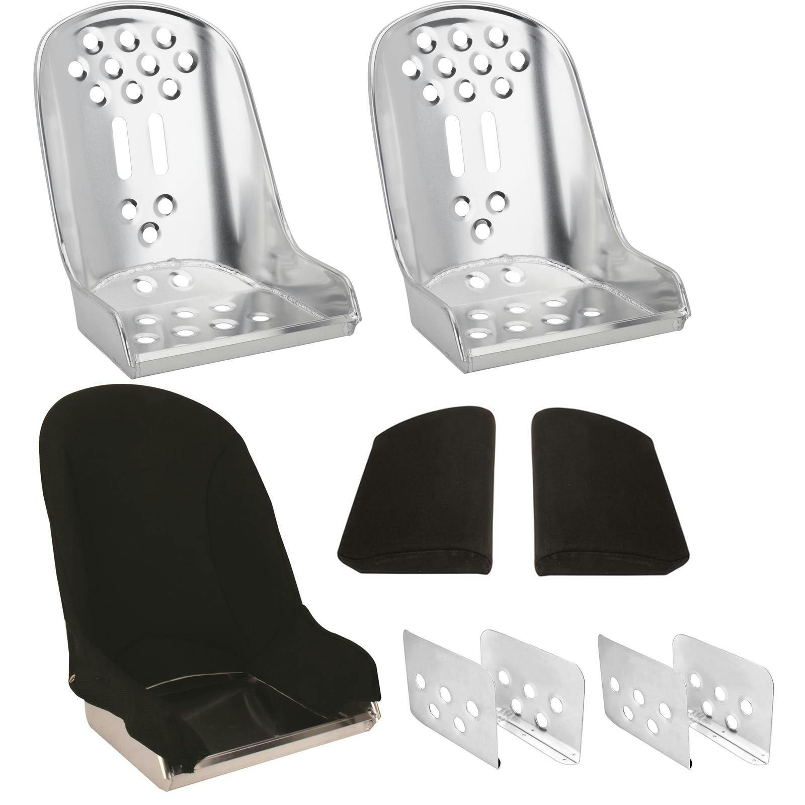 Lightened Bomber Seat, Pad and Cover Kit w/Mounting Brackets