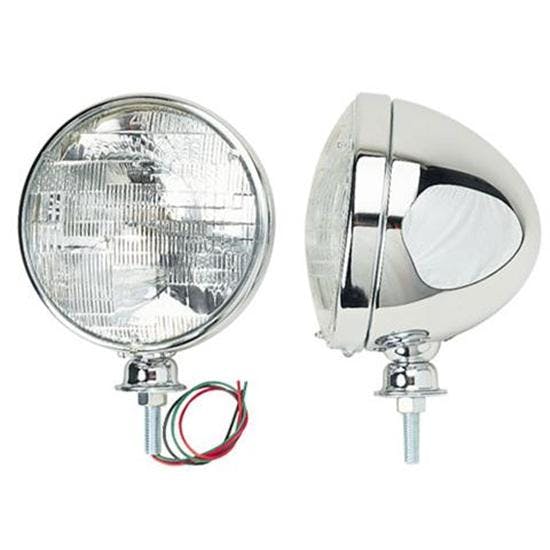 Chrome Dietz Type Headlights, Standard Bulb