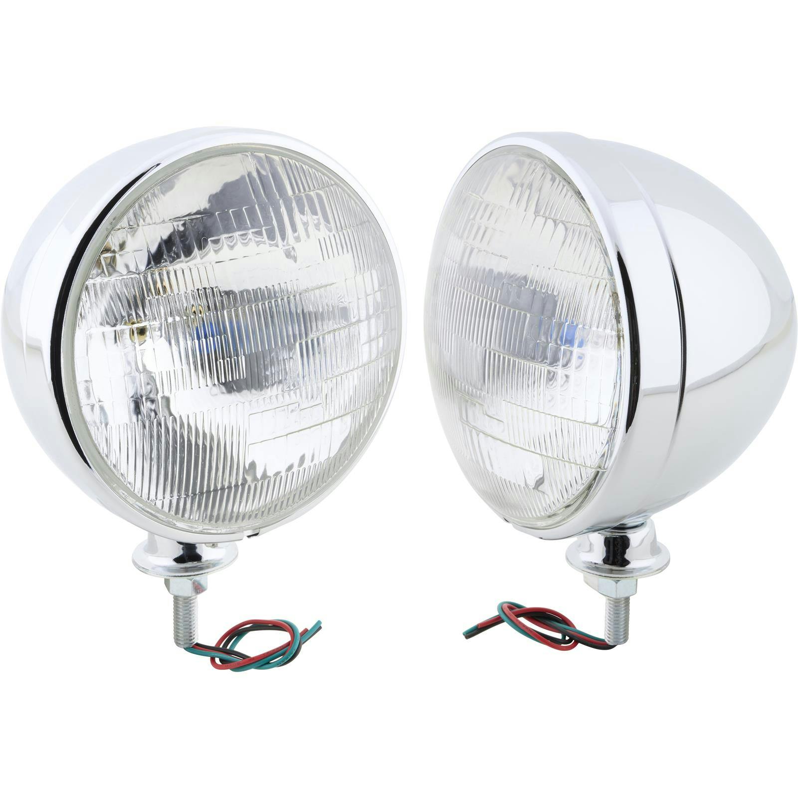 Chrome Dietz Type Headlights, Halogen Bulb