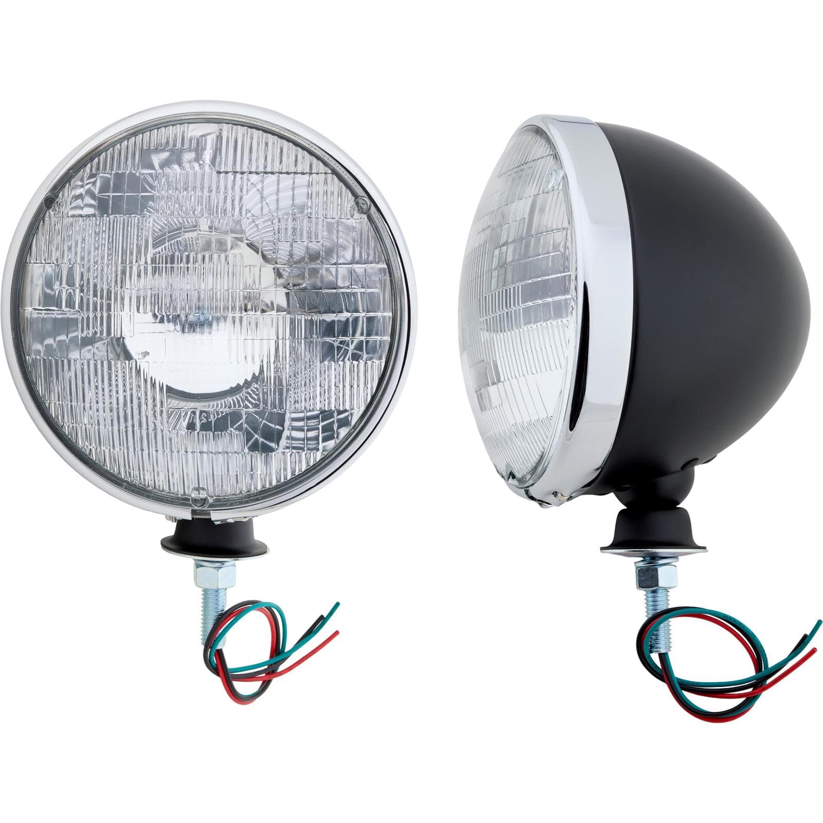 Black Dietz Type Headlights, Halogen Bulb