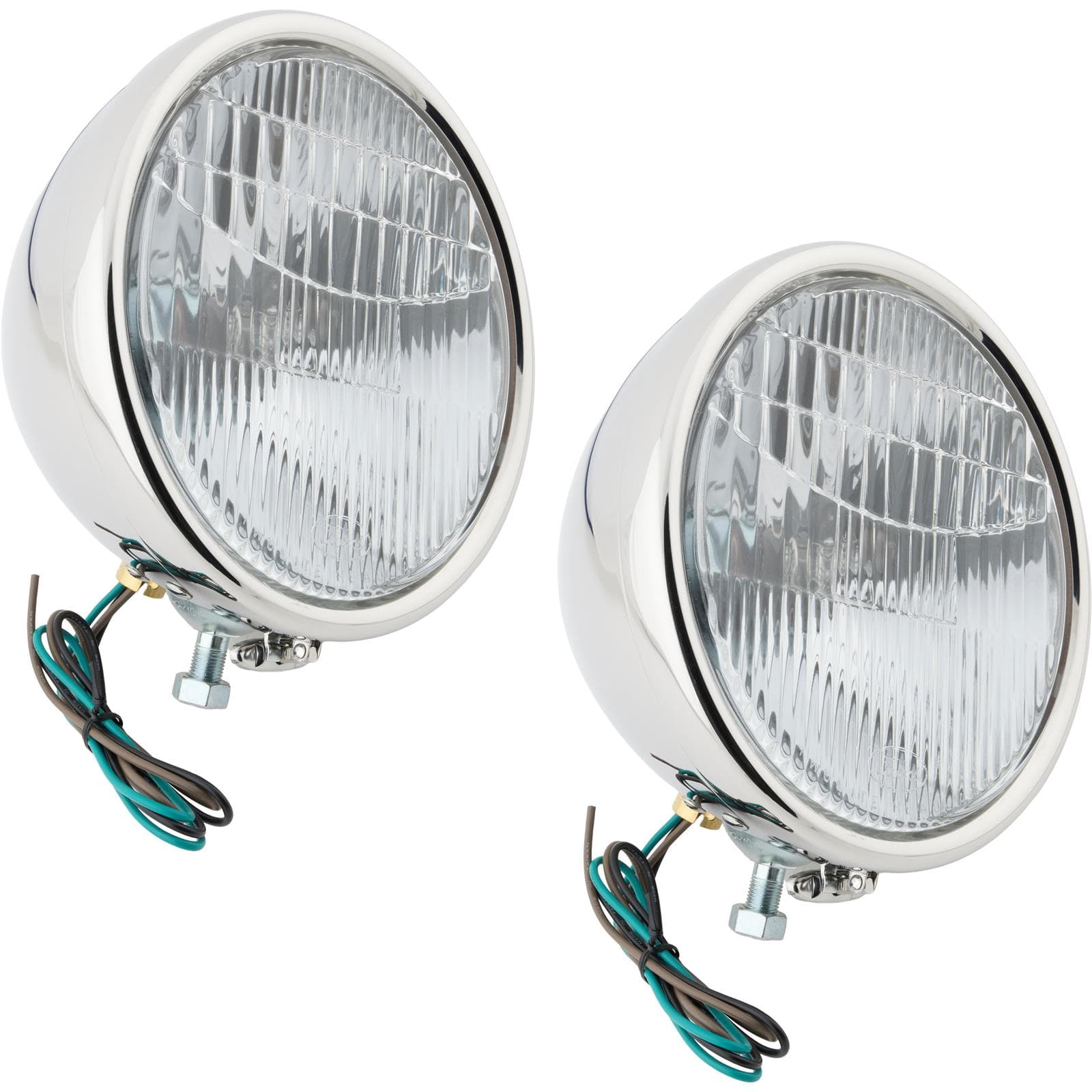 1930-31 Ford Model A Style Headlights, Stainless Steel