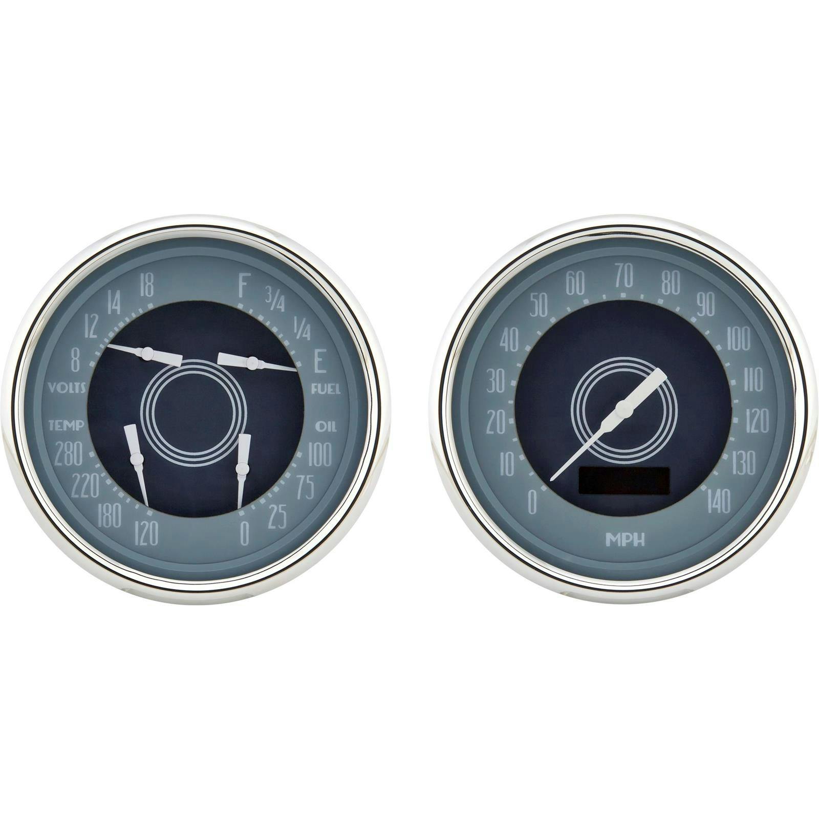 Omega Kustom Avant Quad Gauge and Electric Speedometer Set, 4-3/8