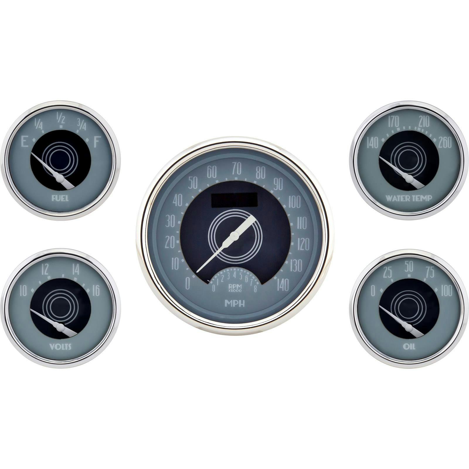 Omega Kustom Avant 5-Gauge Set, Speedometer/Tach Combo, 4-3/8