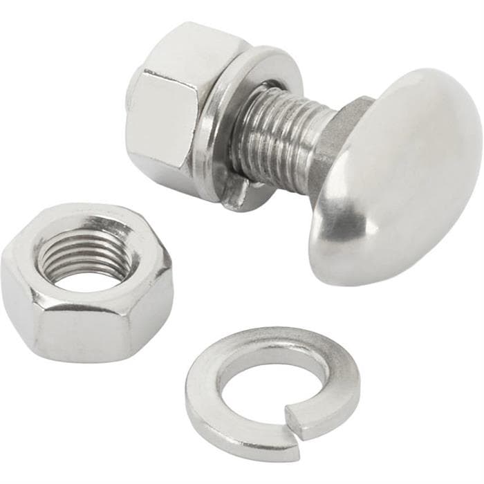 Speedway 1933-40 Ford Stainless Oval Head Bumper Bolts