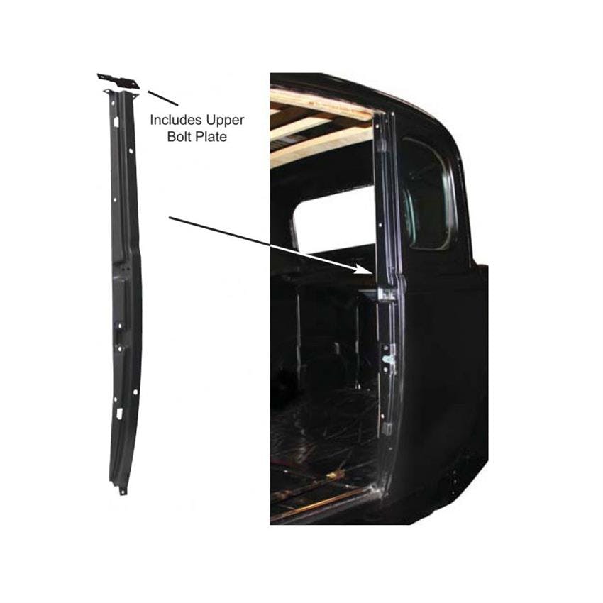 United Pacific B20123 B-Pillar Striker Jamb, 1932 Ford 5-Window, LH