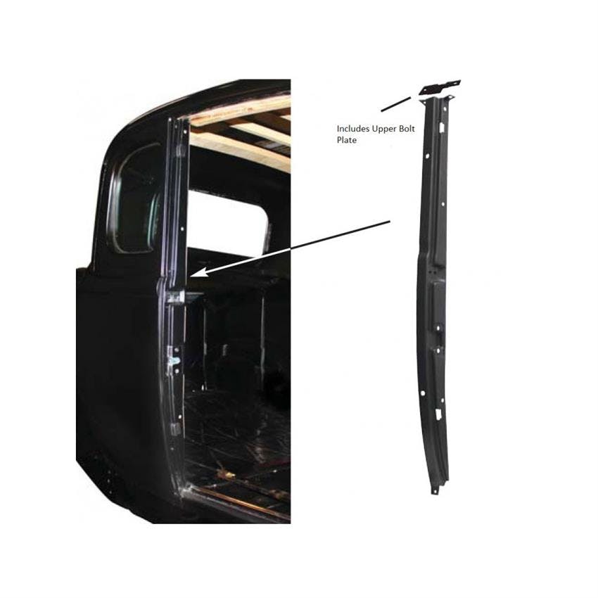 United Pacific B20124 B-Pillar Striker Jamb, 1932 Ford 5-Window, RH