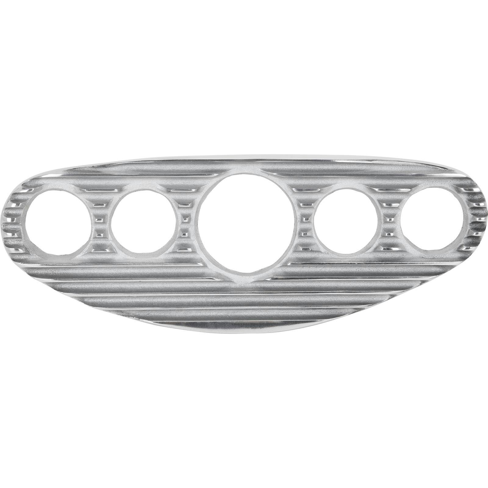 Speedway Finned Aluminum 5-Gauge Dash Panel, 3-1/8 Inch