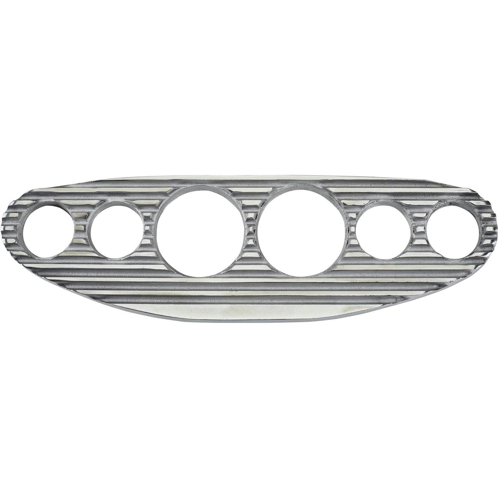 Speedway Finned Aluminum 6-Gauge Dash Panel, 3-3/8 Inch