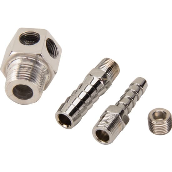 3/8 Inch Polished Aluminum Vacuum Port