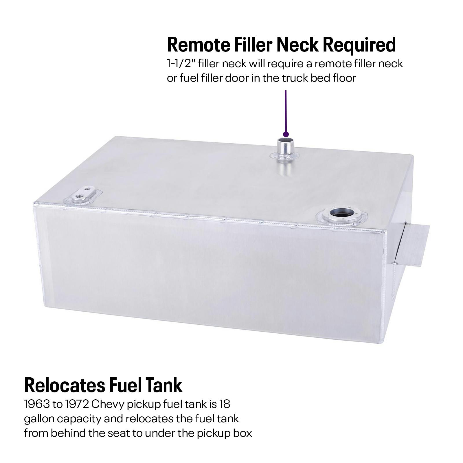 1963-72 Chevy C10 Truck Under Bed Fuel Tank, Pickup Box, Gas Tank