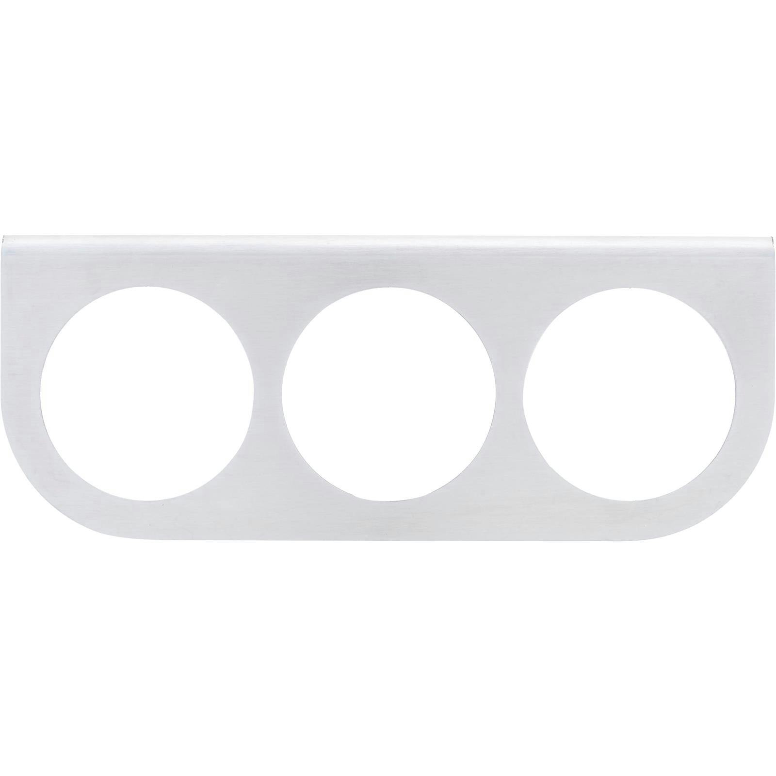 Speedway Universal 3 Gauge Dash Panel, Brushed