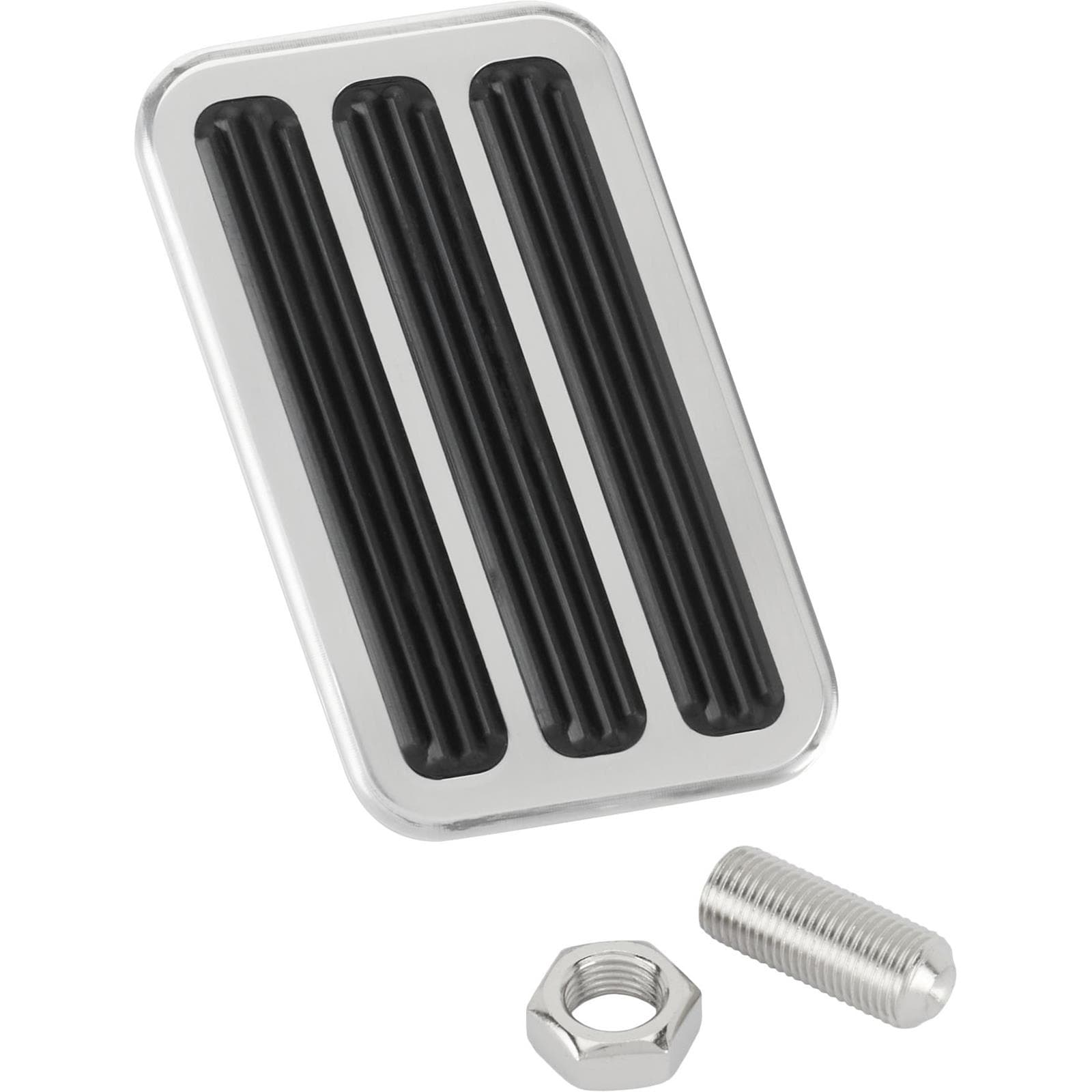 Universal Polished Aluminum Large Brake Pedal Pad